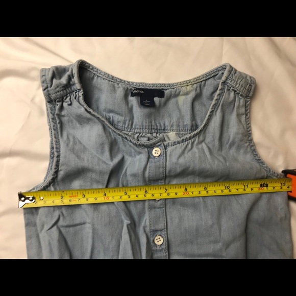 GAP Chambray Romper Girls L - Picture 3 of 8